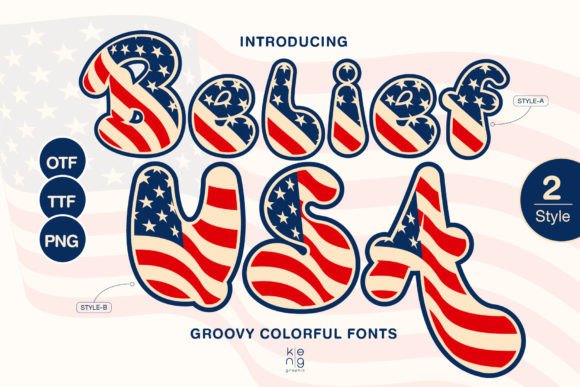 Belief Usa: The Groovy Retro Font for Bold Visual Impact