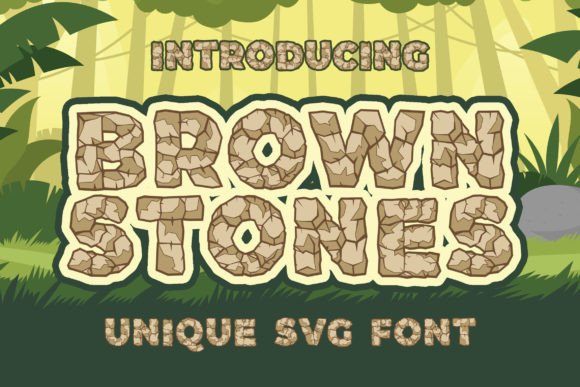 Brown Stones: A Playful SVG Color Font for Modern Design