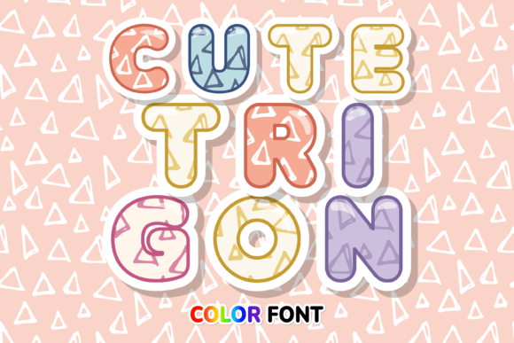 Cute Trigon: A Modern Color Font for Dynamic Design