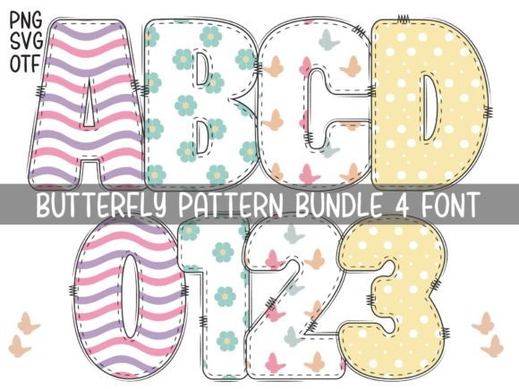 Enchant Your Designs with the Butterfly Pattern Font