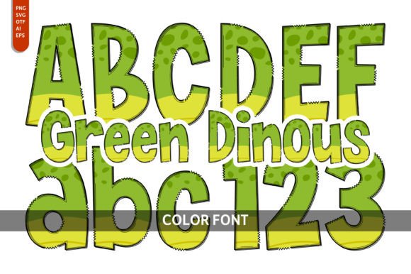 Green Dinous: A Vibrant Color Font for Modern Design