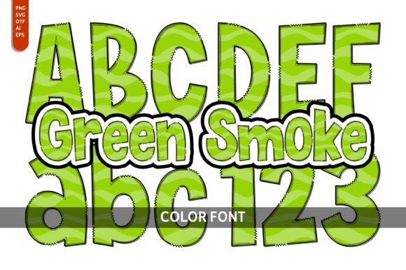 Green Smoke: A Whimsical Color Font for Creative Design