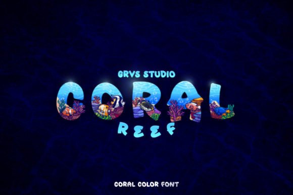 Grvs Coral Reef Colorful Decorative Svg: Ocean-Inspired Design Assets