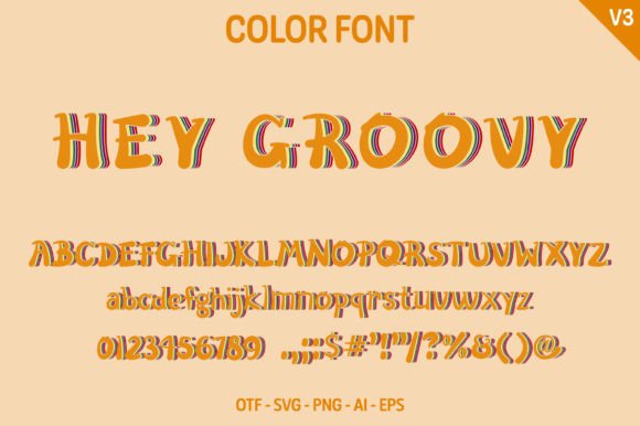 Hey Groovy V3: A Retro Font for Modern Design