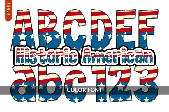 Historic American: A Whimsical Color Font for Playful Design