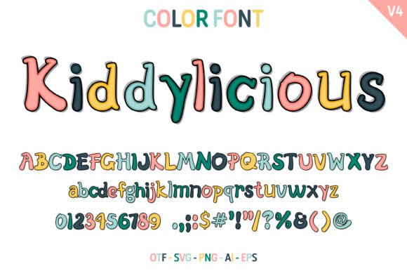 Kiddylicious V4: A Playful Font for Creative Design