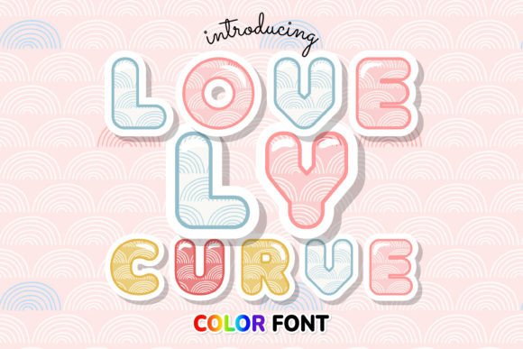 Lovely Curve: Vibrant Rainbow Typography for Creative Design