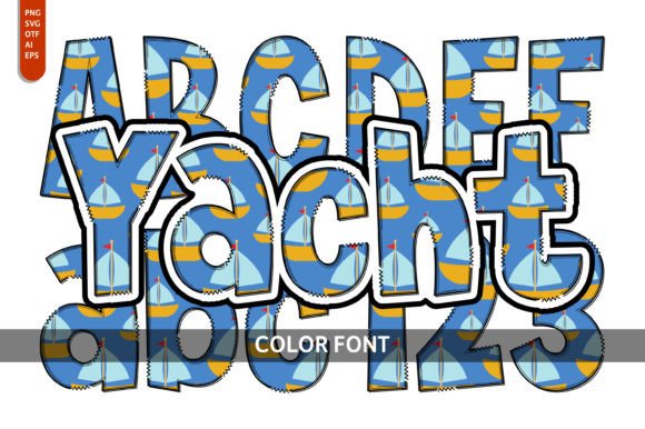 Setting Sail with the Yacht Summer Color Font