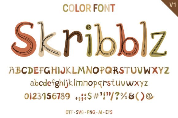 Skribblz V1: The Playful Typeface for Creative Projects