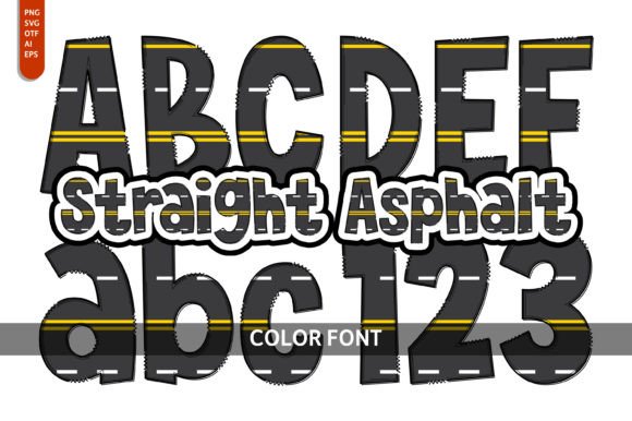 Straight Asphalt: A Playful Color Font for Creative Design