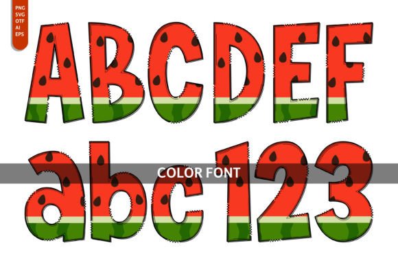 Watermelon Slice: A Burst of Juicy Typography